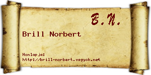 Brill Norbert névjegykártya